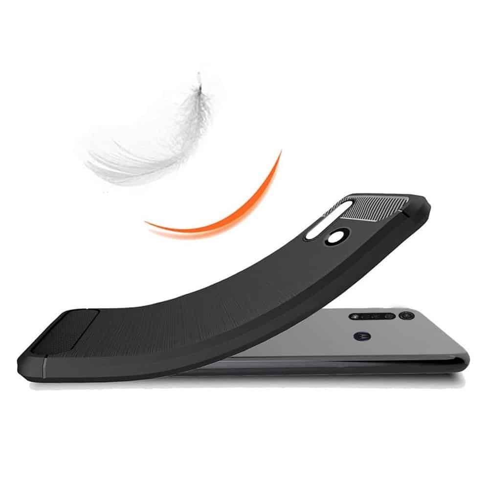 Karbonski ovitek Fleksibilen TPU etui za Motorola G8 Plus