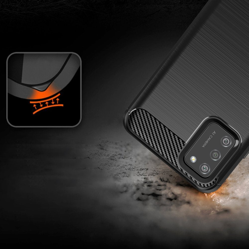 Carbon Case Fleksibilna TPU futrola za Samsung Galaxy A02s EU crna