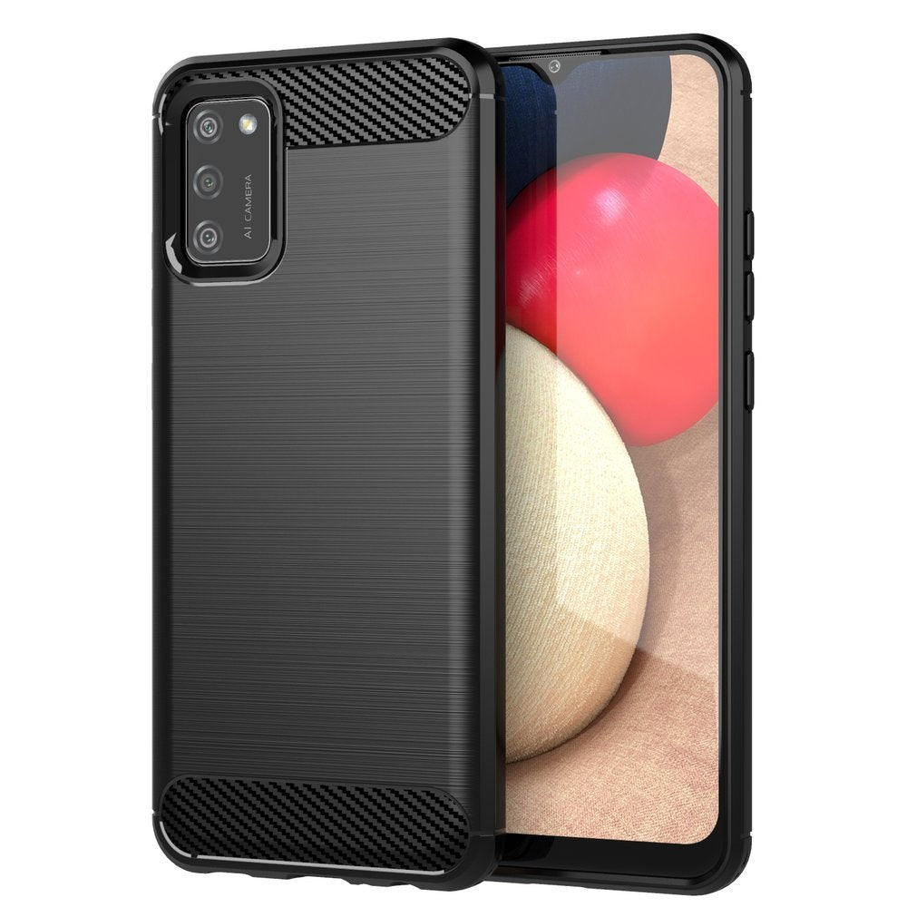 Carbon Case Fleksibilna TPU futrola za Samsung Galaxy A02s EU crna