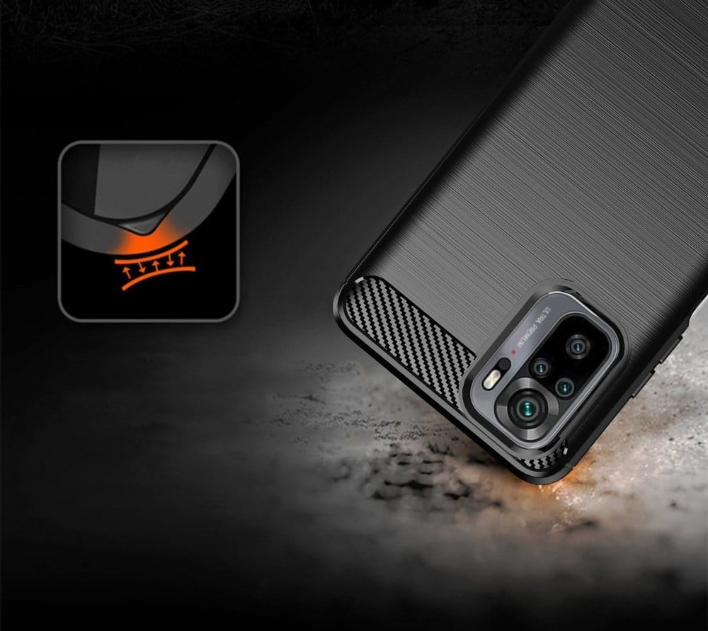 Karbonski etui, prožna maska za Xiaomi Redmi Note 10 / Redmi Note 10S