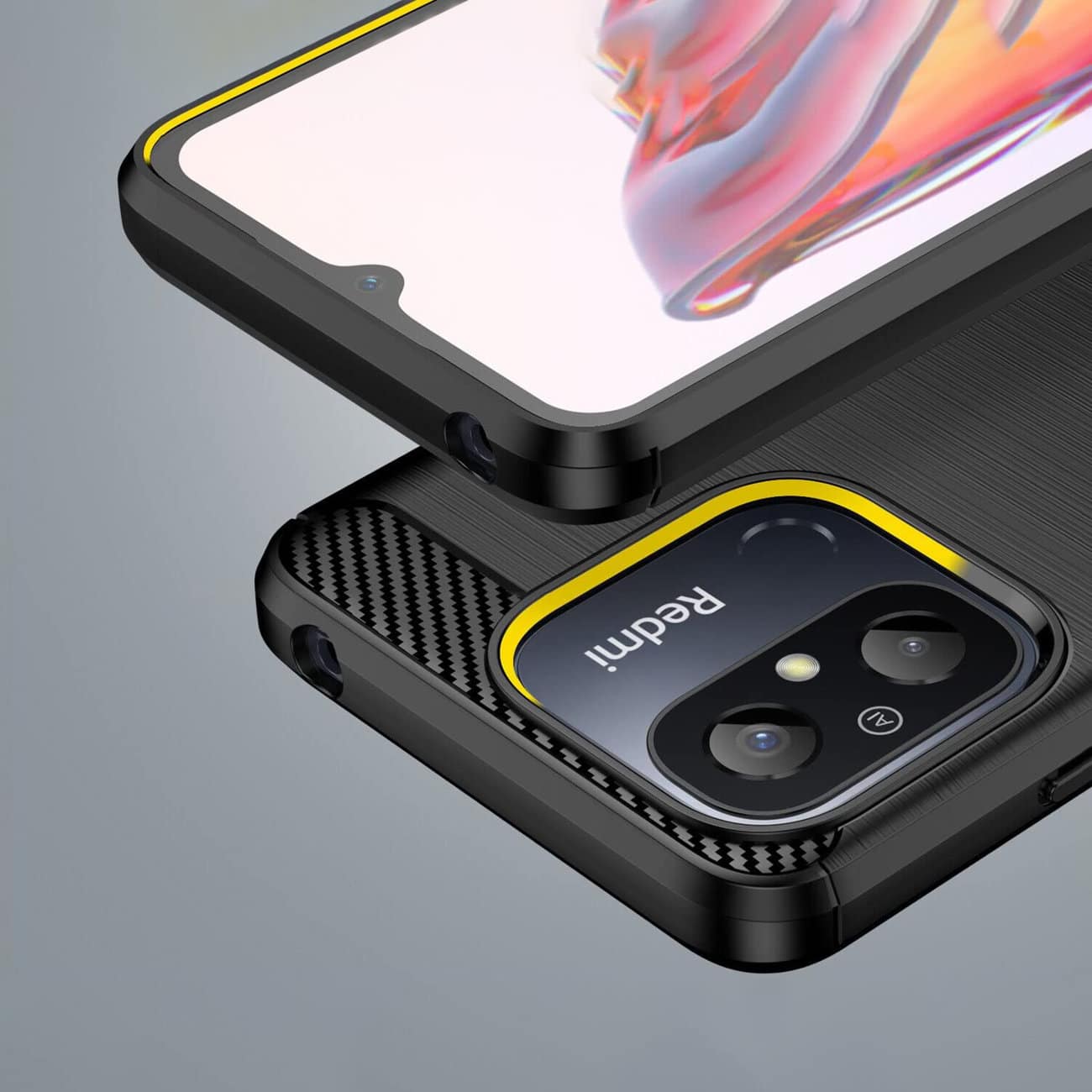 Ovitek CARBON Case za XIAOMI Redmi 12C črn