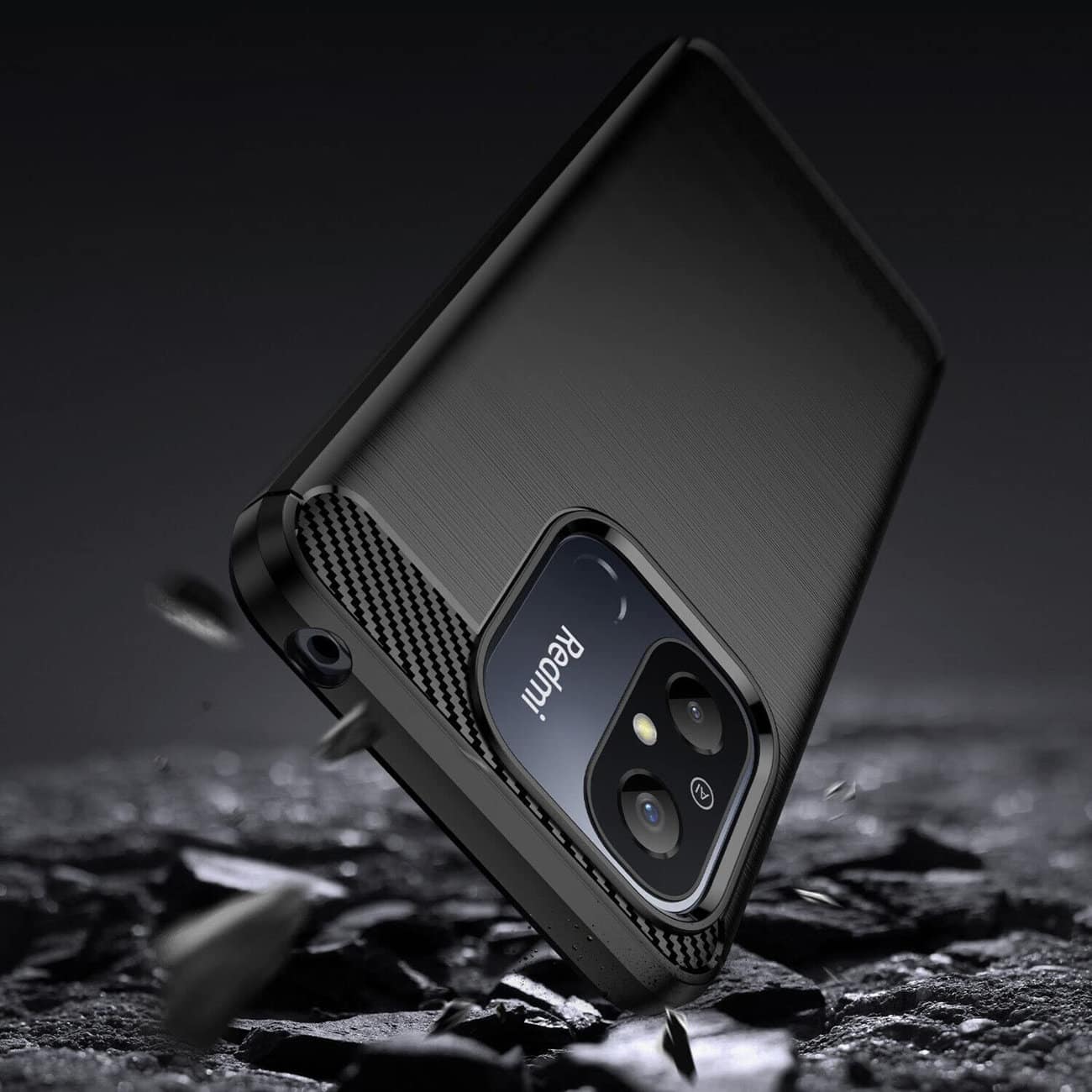 Ovitek CARBON Case za XIAOMI Redmi 12C črn