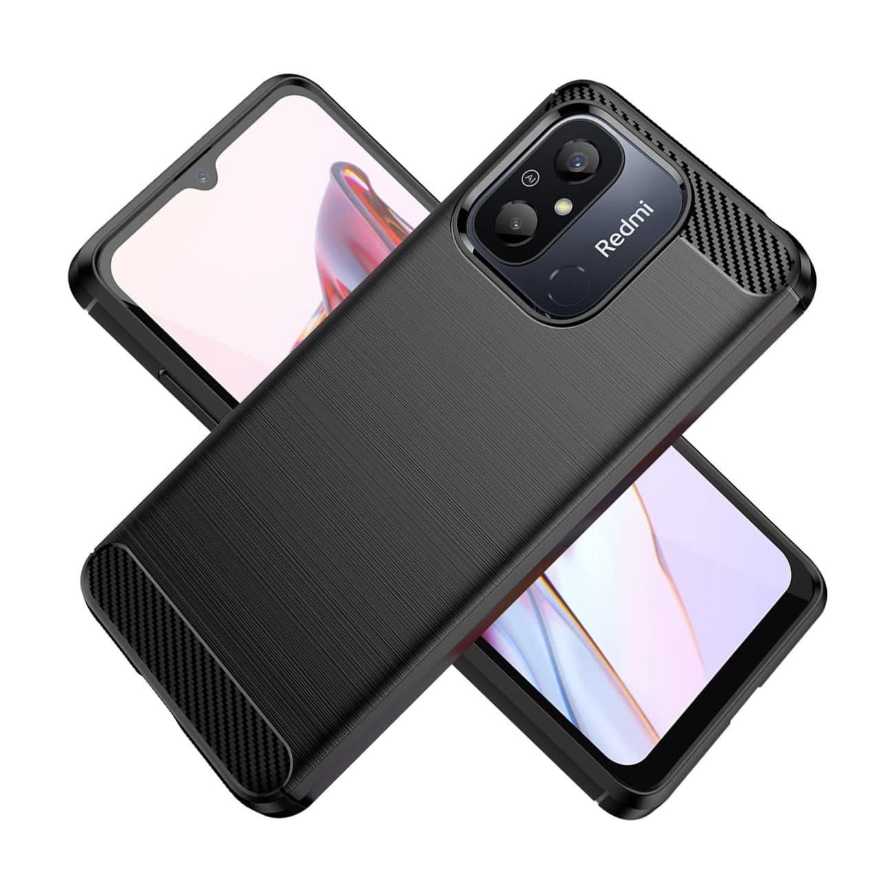 Ovitek CARBON Case za XIAOMI Redmi 12C črn