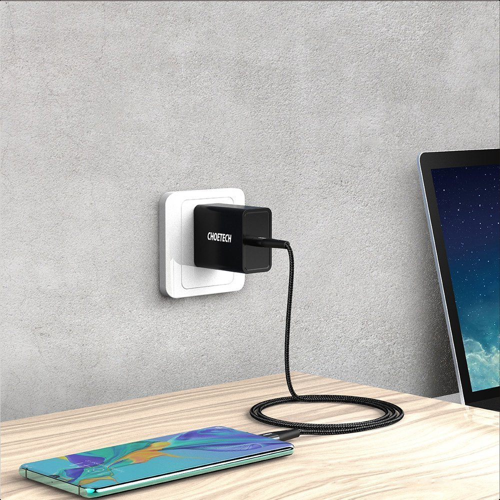 Choetech USB tip C – USB tip C podatkovni polnilni kabel Power Delivery 60W 5A 2m