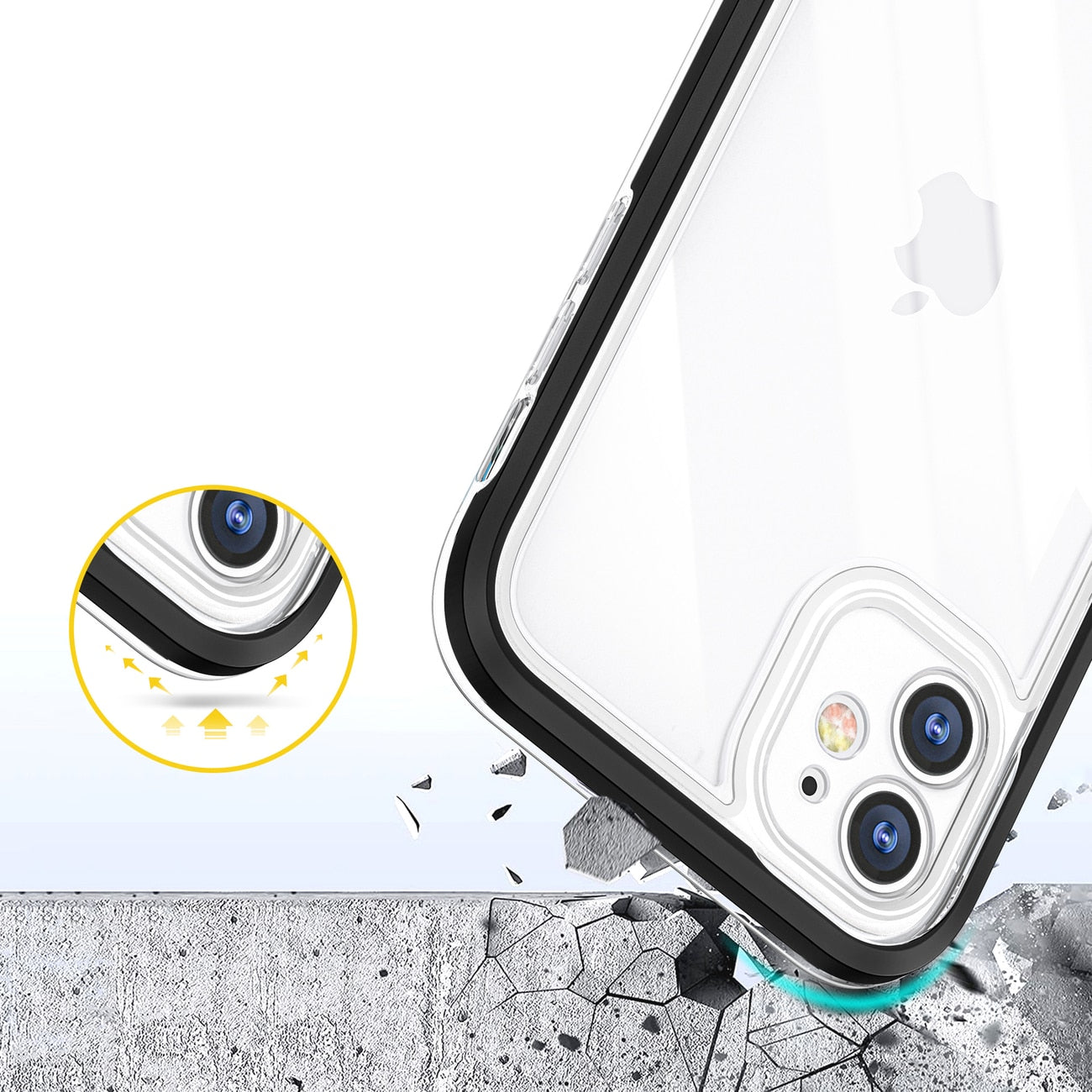 Prozoren ovitek Hybrid Armor za iPhone 11