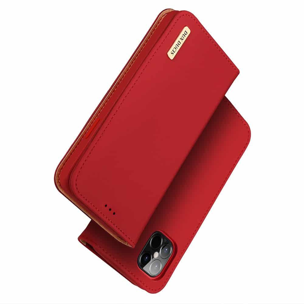 DUX DUCIS Wish Bookcase etui iz pravega usnja za iPhone 12 Pro Max