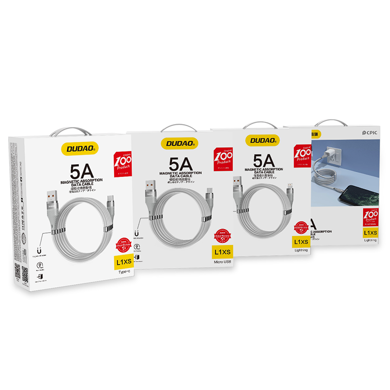 Dudao samonavijalni kabel USB - USB tipa C 5 A 1 m