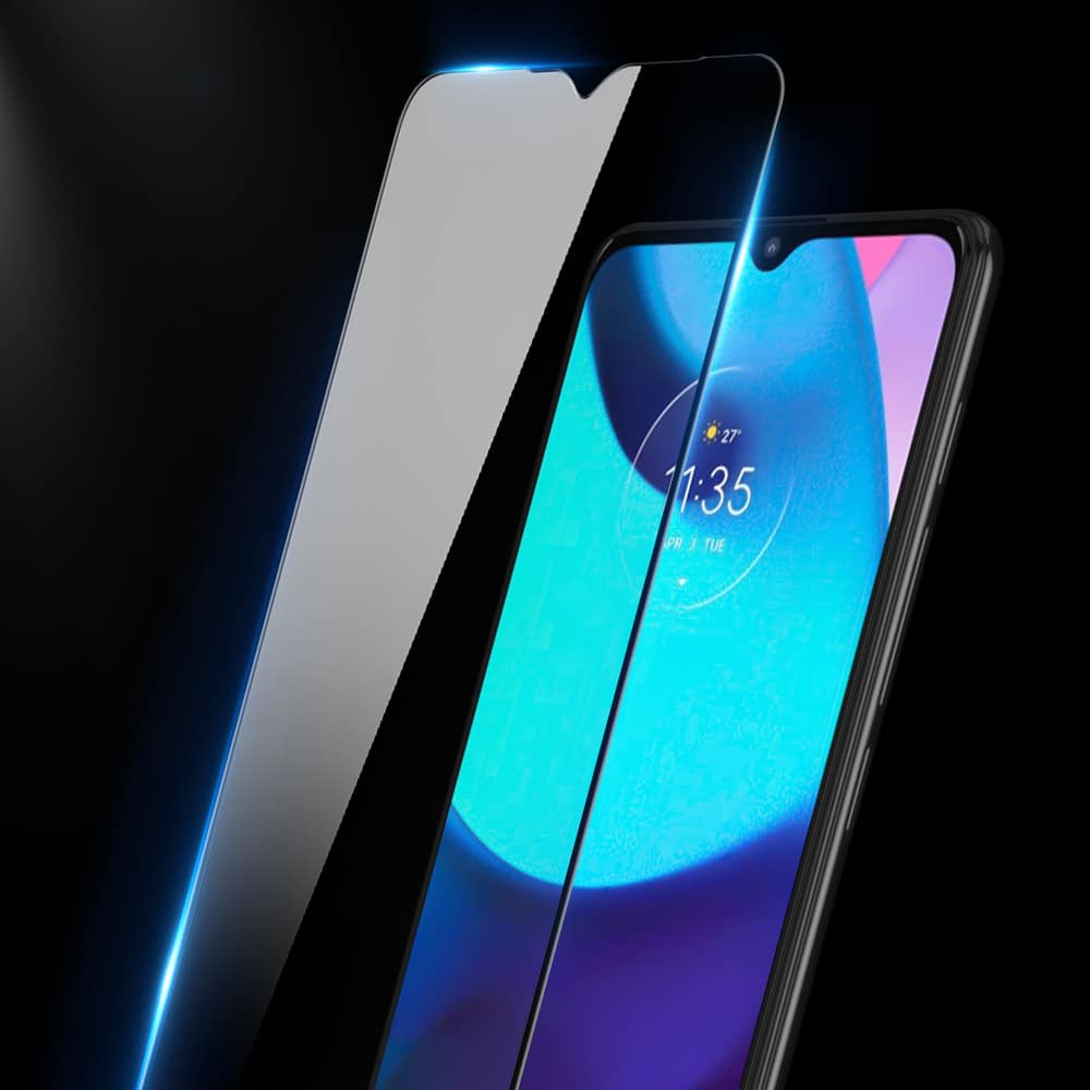 Dux Ducis 10D Tempered Glass 9H kaljeno steklo za celoten zaslon z okvirjem Motorola Moto E20 črna