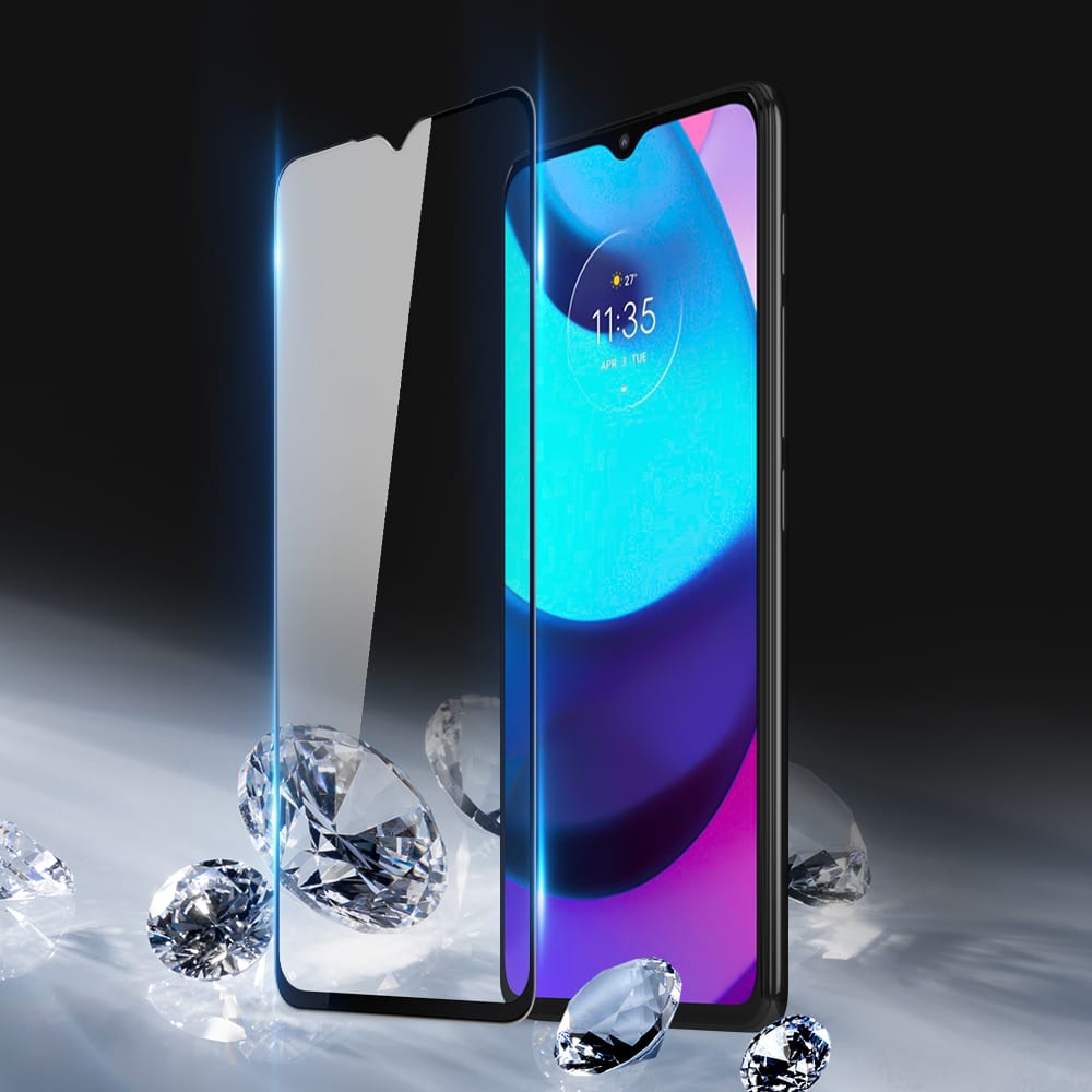 Dux Ducis 10D Tempered Glass 9H kaljeno steklo za celoten zaslon z okvirjem Motorola Moto E20 črna