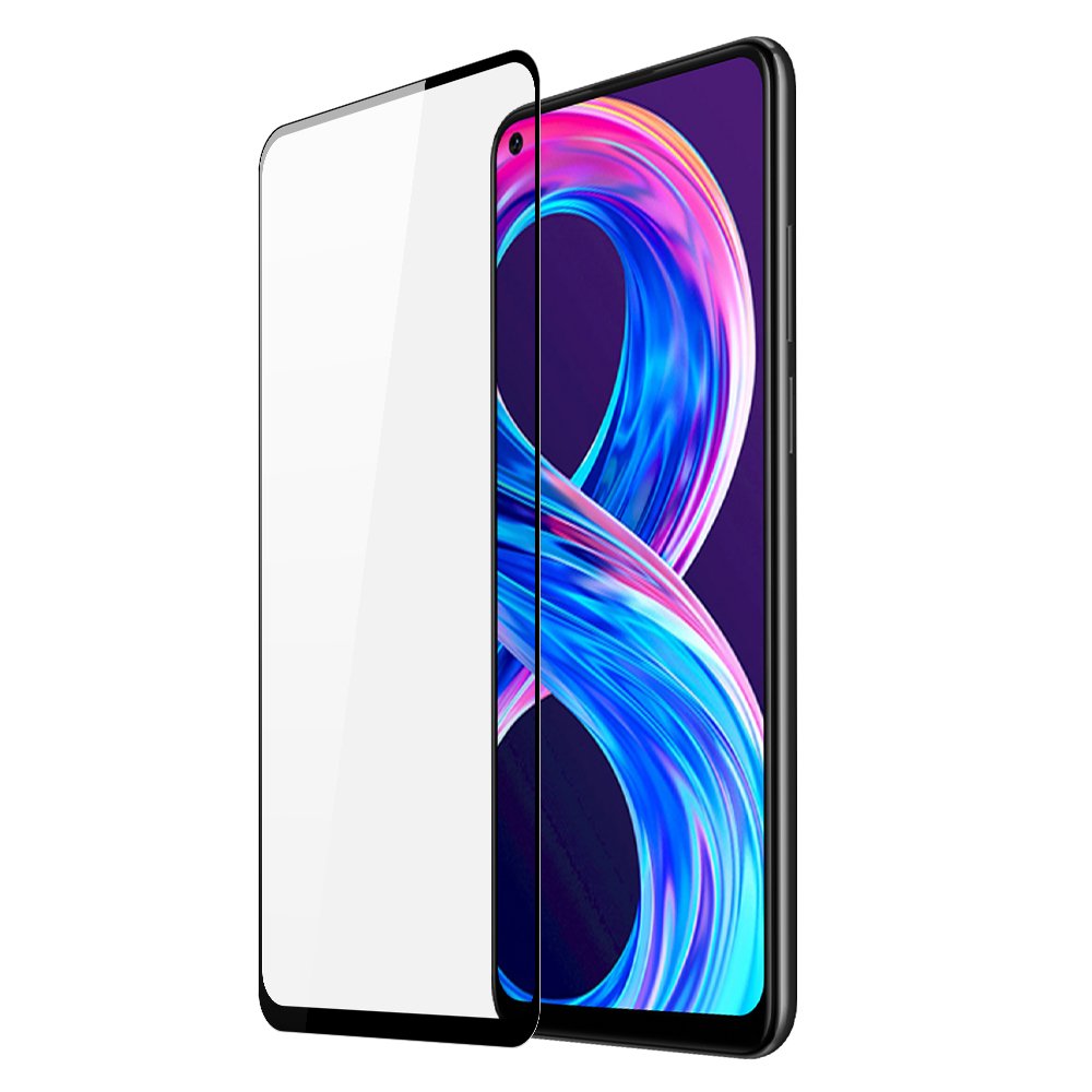Dux Ducis 10D Zaščitno steklo iz kaljenega stekla, polna pokritost z okvirjem za Realme 8 Pro / Realme 8