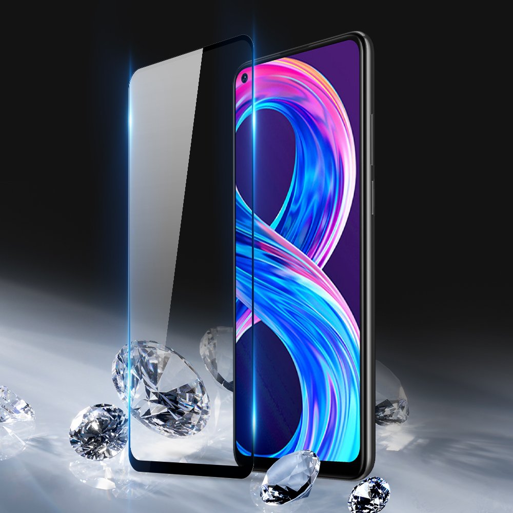 Dux Ducis 10D Zaščitno steklo iz kaljenega stekla, polna pokritost z okvirjem za Realme 8 Pro / Realme 8