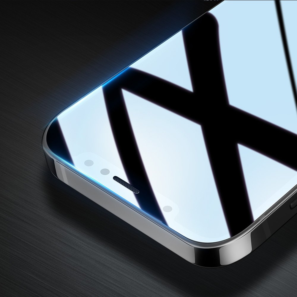 Dux Ducis 10D zaščitno steklo iz kaljenega stekla s polno pokritostjo in okvirjem za iPhone 12 Pro Max črna