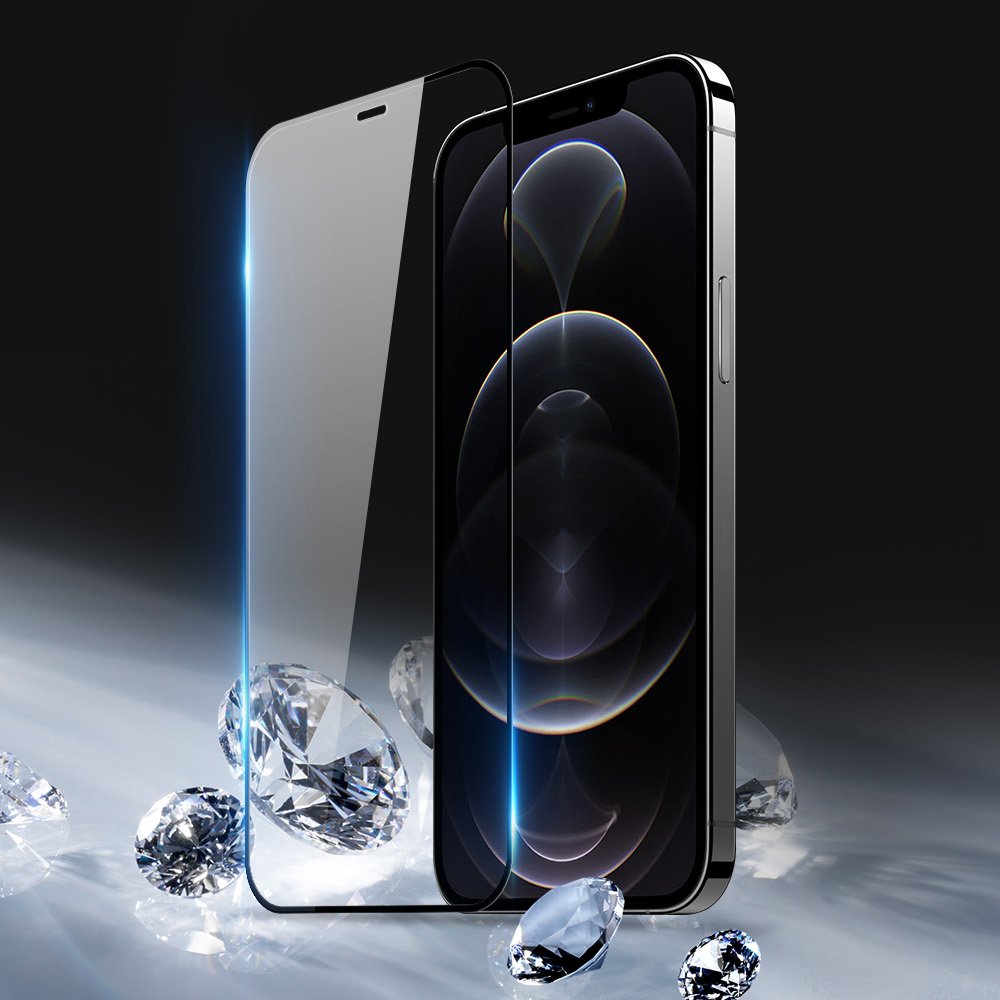 Dux Ducis 10D kaljeno steklo, polna pokritost z okvirjem za iPhone 12 Pro / iPhone 12
