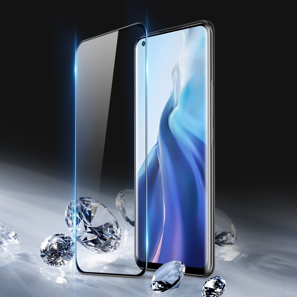 Dux Ducis 3D kaljeno steklo ukrivljena zaščita zaslona s polno pokritostjo in okvirjem za Xiaomi Mi 11 črna