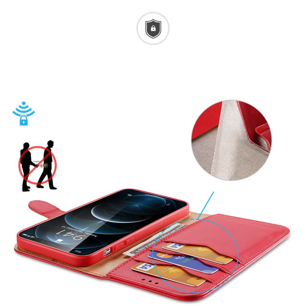 Dux Ducis Hivo preklopna torbica iz pravega usnja za iPhone 12 Pro / iPhone 12