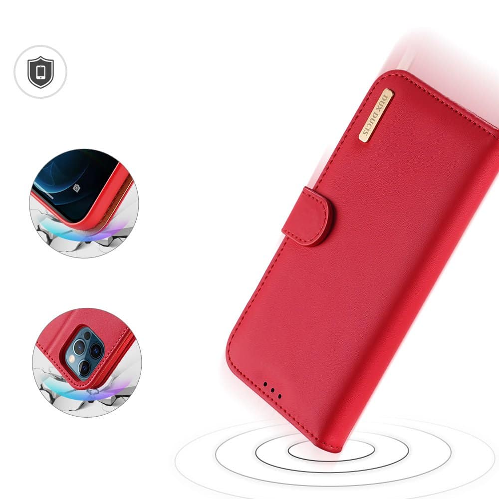 Dux Ducis Hivo preklopna torbica iz pravega usnja za iPhone 12 Pro / iPhone 12