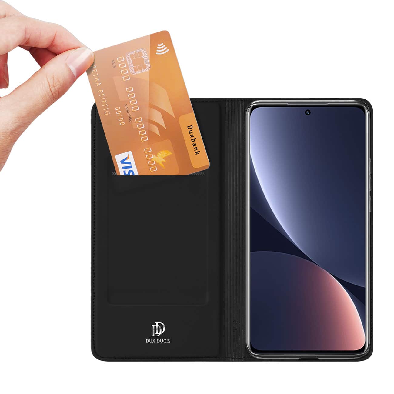 DUX DUCIS SKIN PRO PREKLOPNA TORBICA ZA XIAOMI 12 PRO ČRNA