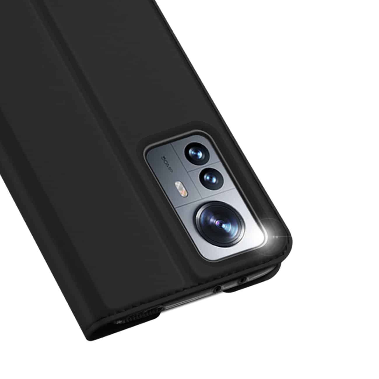 DUX DUCIS SKIN PRO PREKLOPNA TORBICA ZA XIAOMI 12 PRO ČRNA
