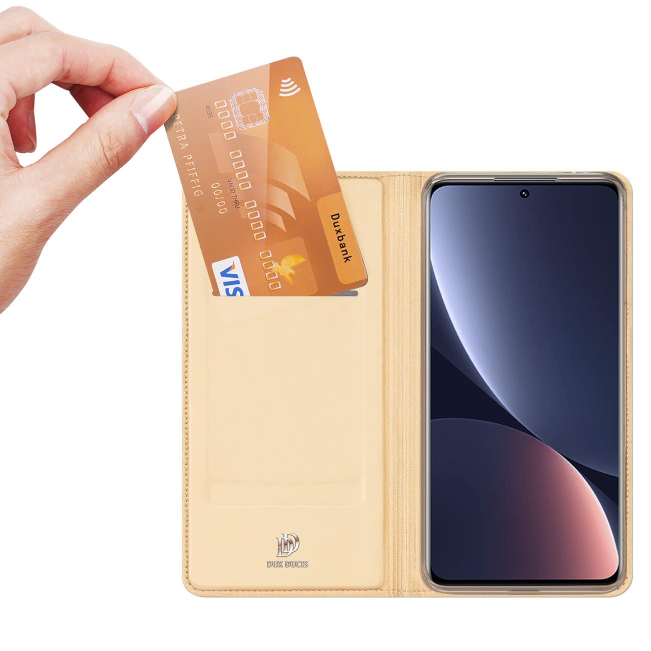 DUX DUCIS SKIN PRO PREKLOPNA FUTROLA ZA XIAOMI 12 PRO ZLATA