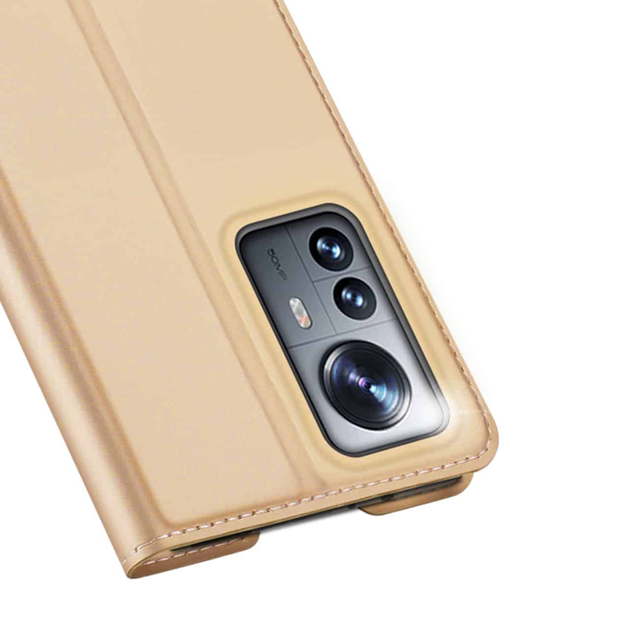DUX DUCIS SKIN PRO PREKLOPNA FUTROLA ZA XIAOMI 12 PRO ZLATA