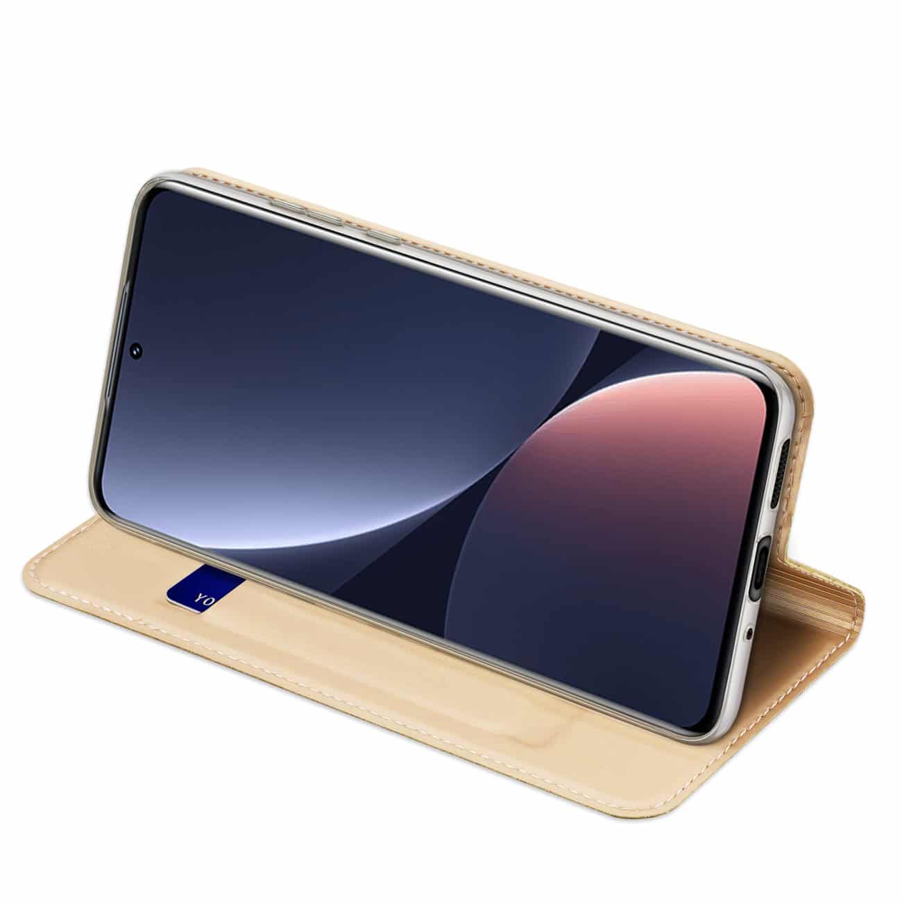 DUX DUCIS SKIN PRO PREKLOPNA FUTROLA ZA XIAOMI 12 PRO ZLATA