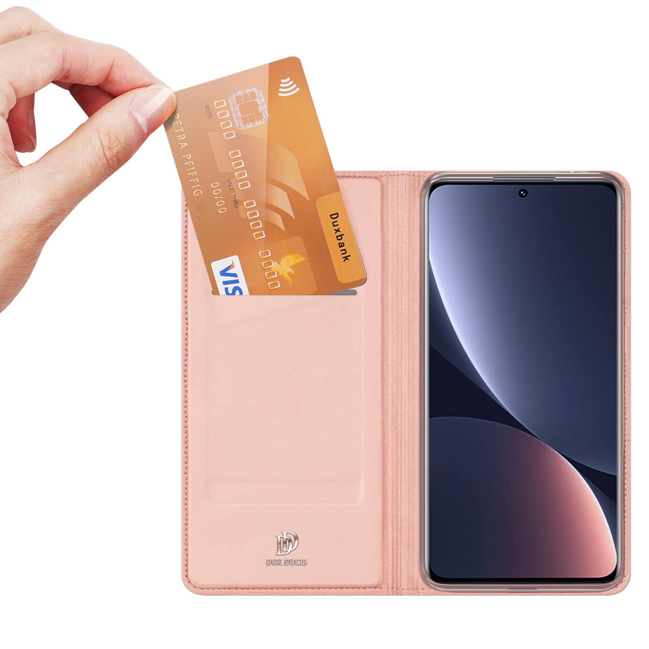 DUX DUCIS SKIN PRO PREKLOPNA TORBICA ZA XIAOMI 12 PRO ROŽNATA
