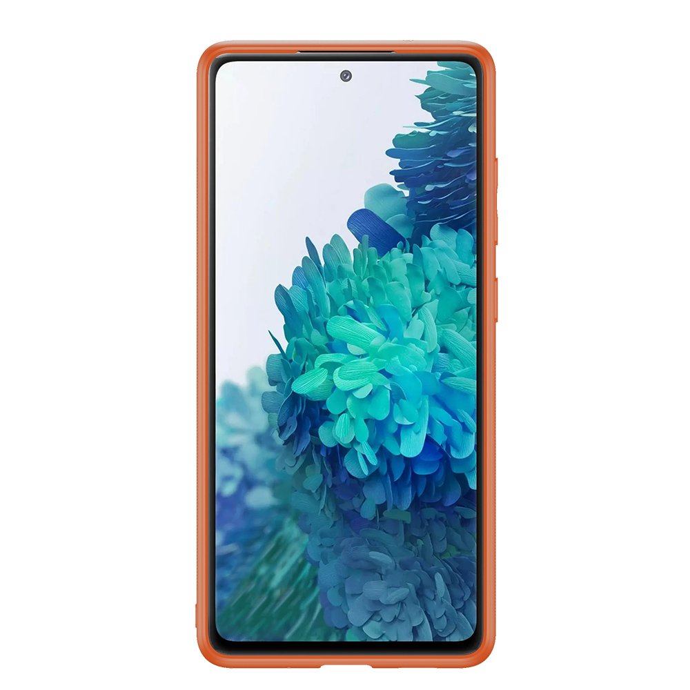 Dux Ducis Yolo elegantna torbica iz mehkega TPU in PU usnja za Samsung Galaxy S20 FE 5G, oranžna