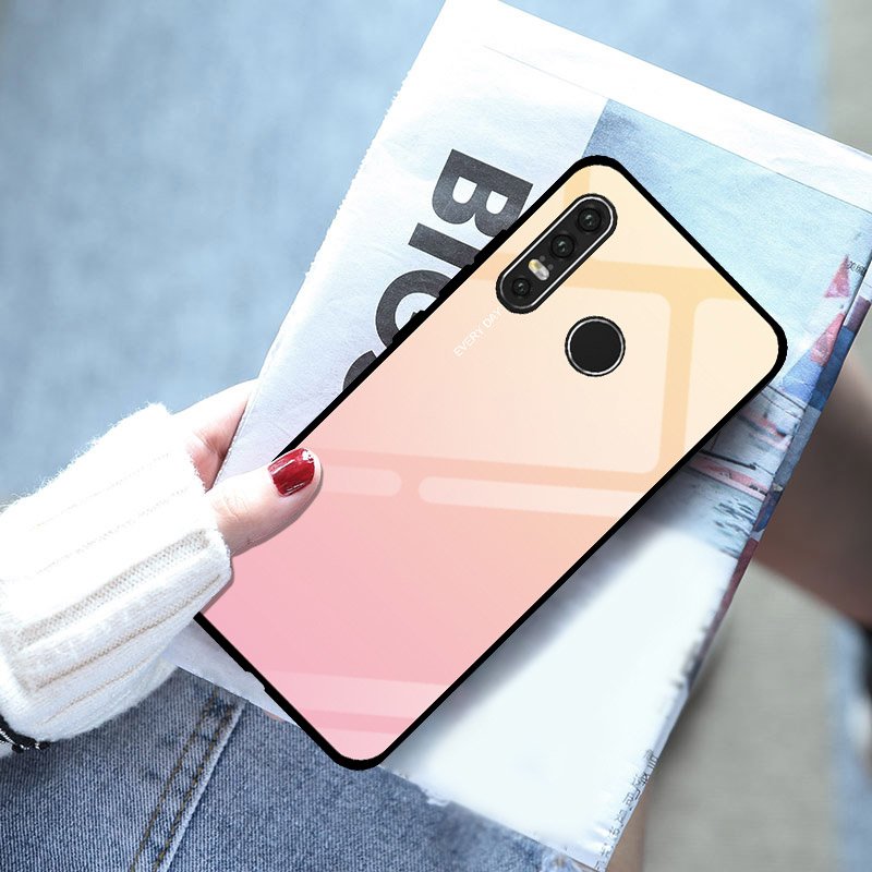 Ovitek s kaljenim steklom za Huawei P30 Lite, roza