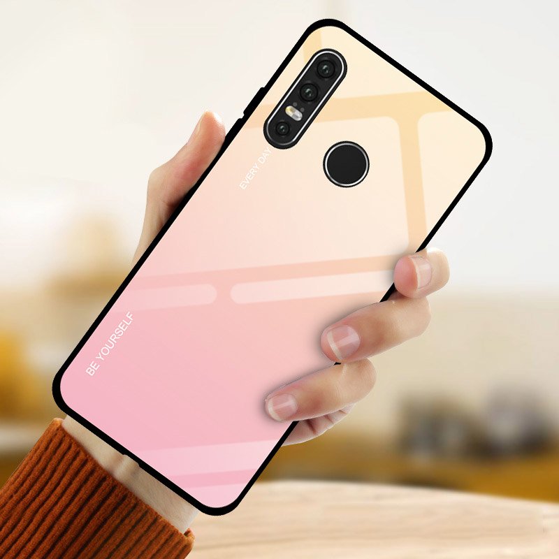 Ovitek s kaljenim steklom za Huawei P30 Lite, roza