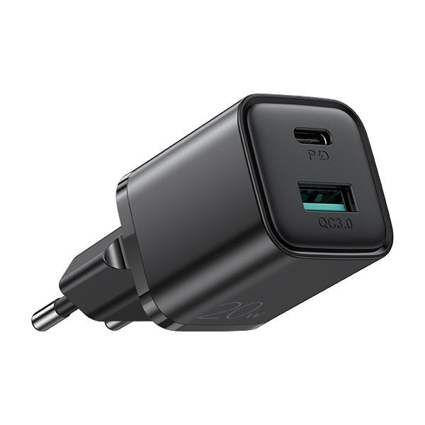 Stenski polnilec Joyroom USB / USB tip C 20W 3A Quick Charge 3.0 Power Delivery SCP AFC