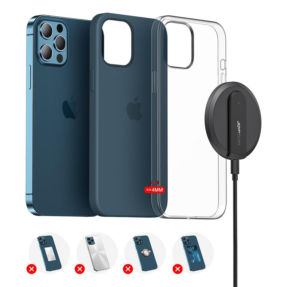 Joyroom brezžični polnilec Qi 15 W za iPhone (združljiv z MagSafe) + USB kabel tipa C