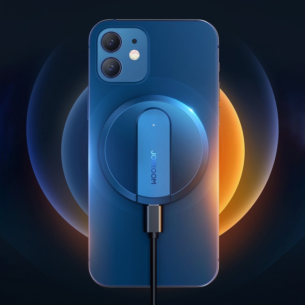 Joyroom brezžični polnilec Qi 15 W za iPhone (združljiv z MagSafe) + USB kabel tipa C