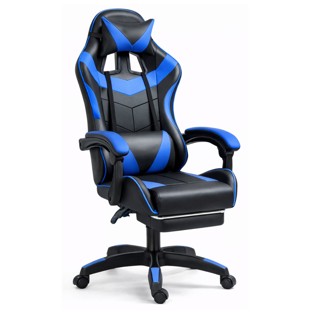 Gaming stolica sa osloncem za noge LE TOY – plava
