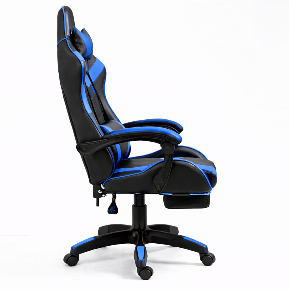 Gaming stolica sa osloncem za noge LE TOY – plava