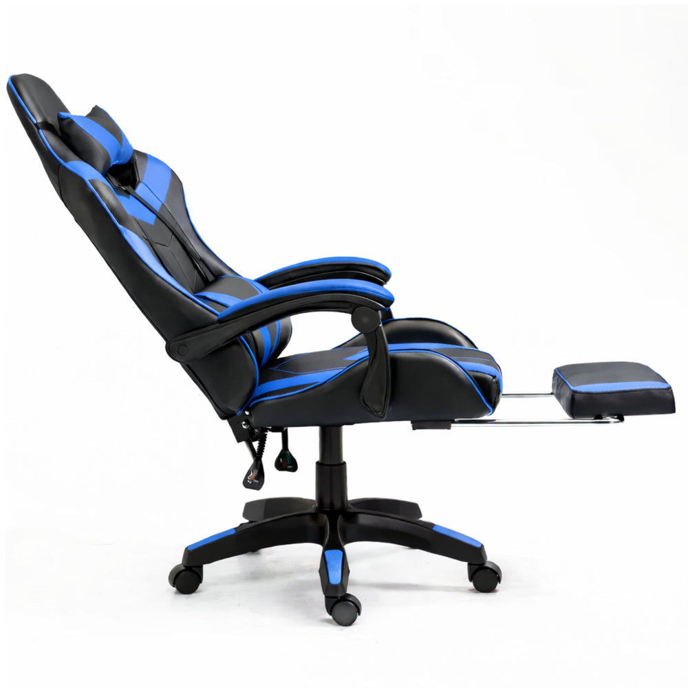 Gaming stolica sa osloncem za noge LE TOY – plava
