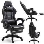Gaming stolica sa osloncem za noge LE TOY – crna