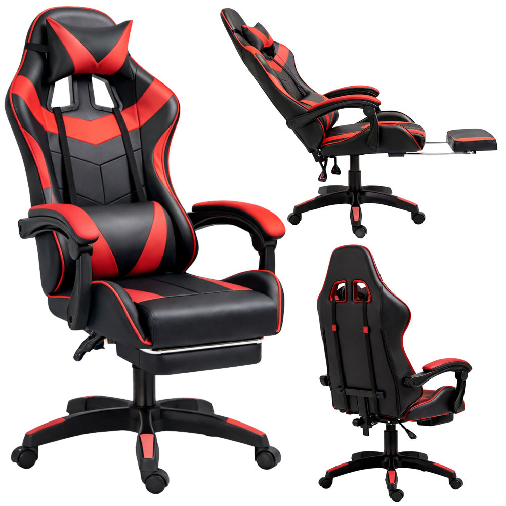 Gaming stolica sa osloncem za noge LE TOY – crvena