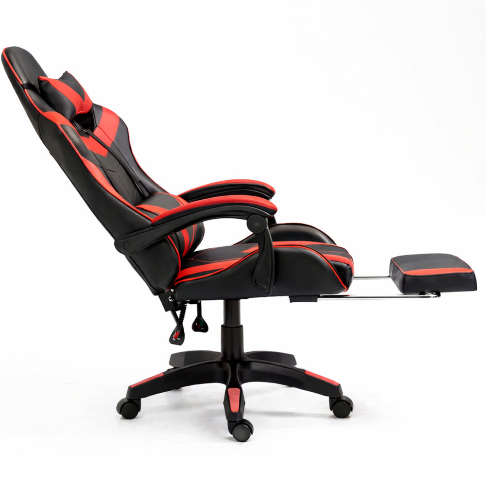 Gaming stolica sa osloncem za noge LE TOY – crvena