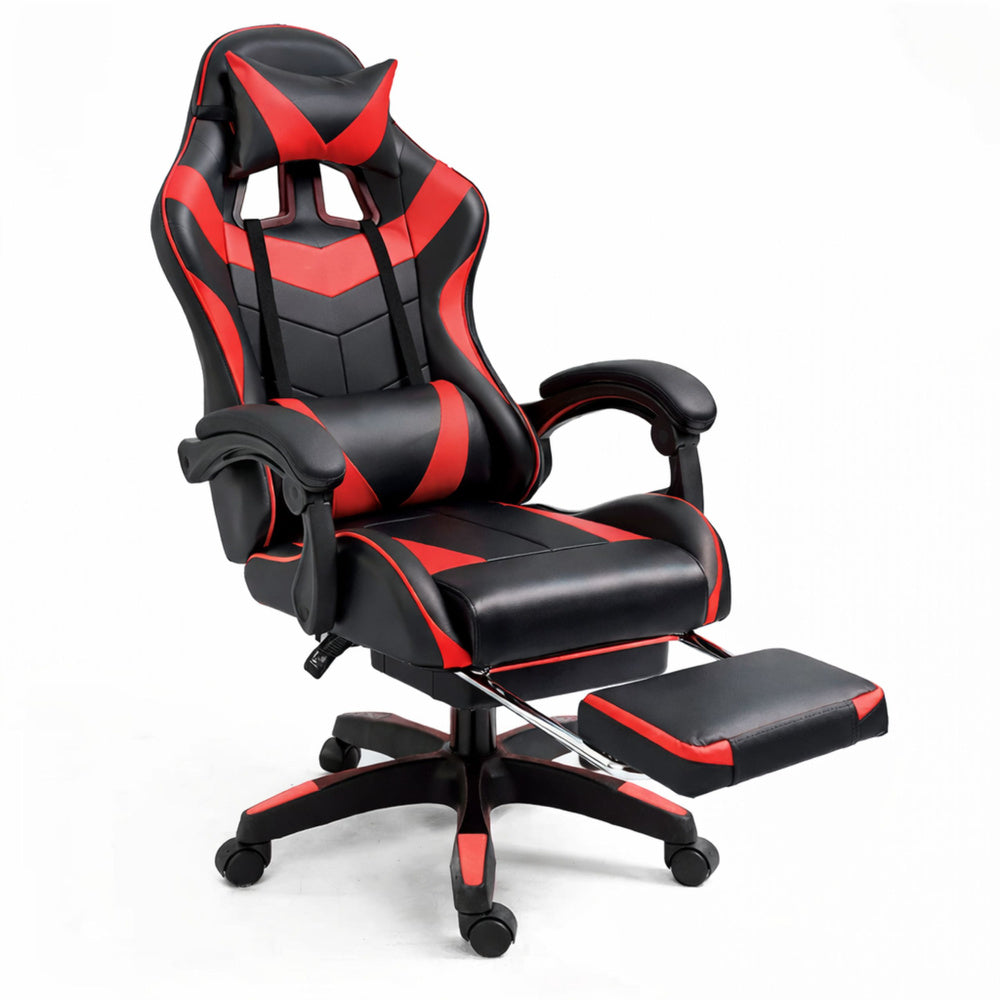 Gaming stolica sa osloncem za noge LE TOY – crvena