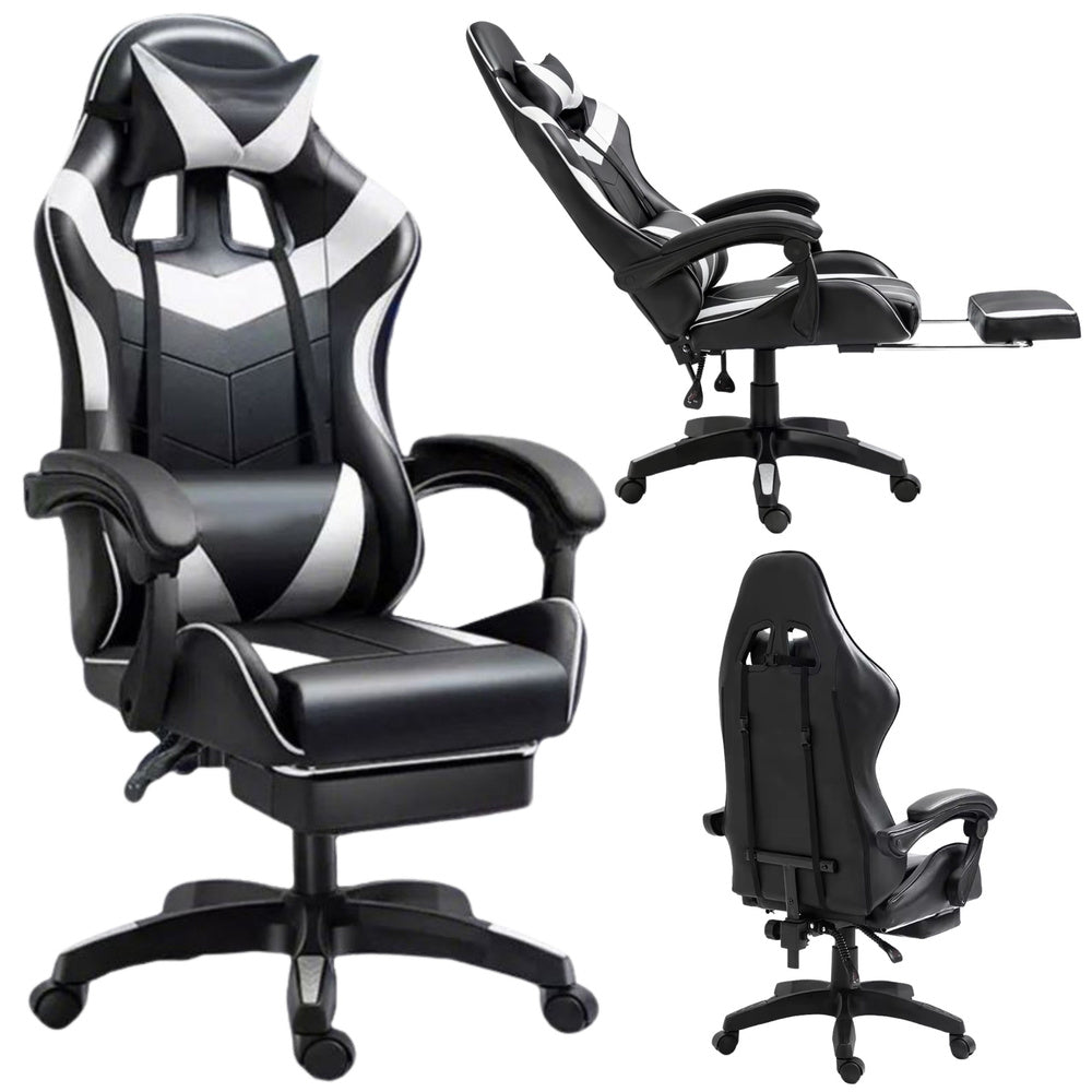 Gaming stolica sa osloncem za noge LE TOY – bijela