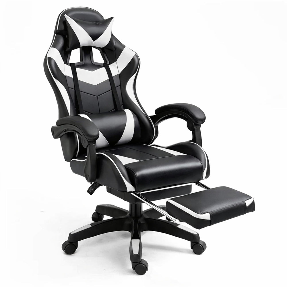 Gaming stolica sa osloncem za noge LE TOY – bijela