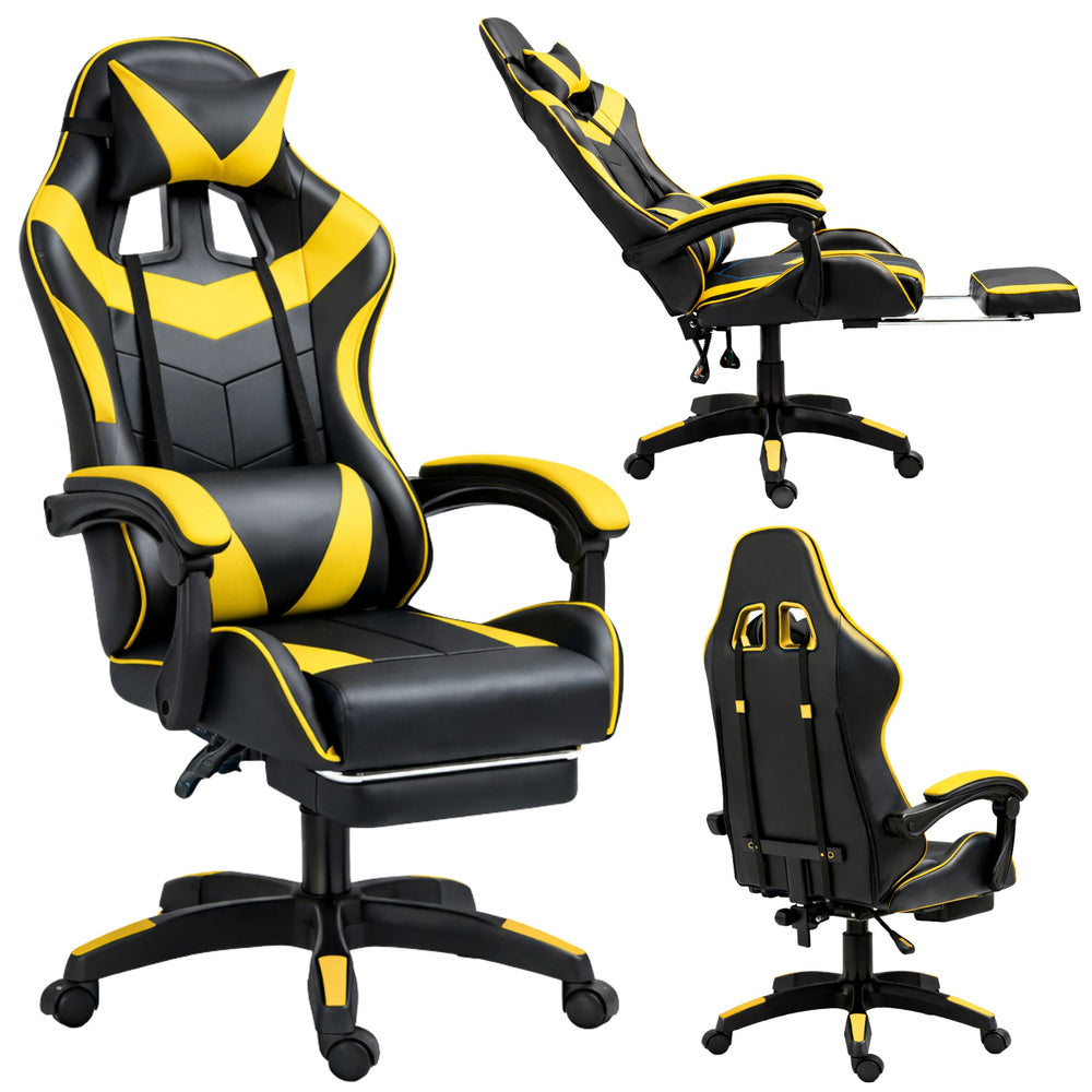 Gaming stolica sa osloncem za noge LE TOY – žuta