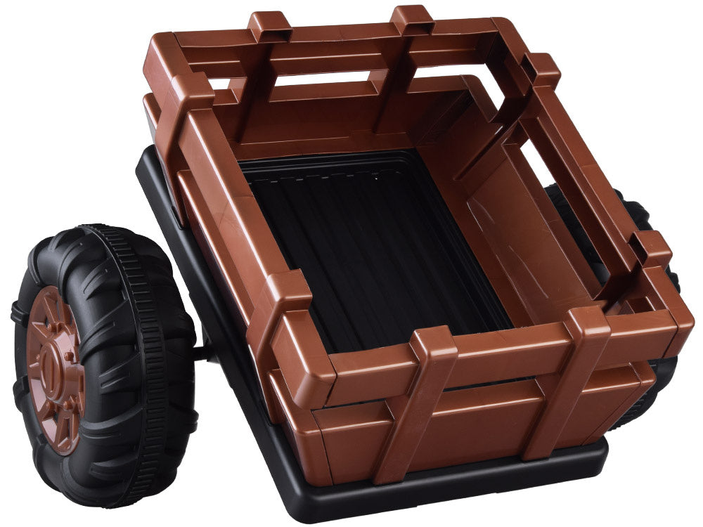 Veliki traktor s prikolicom 4×4 – smeđi