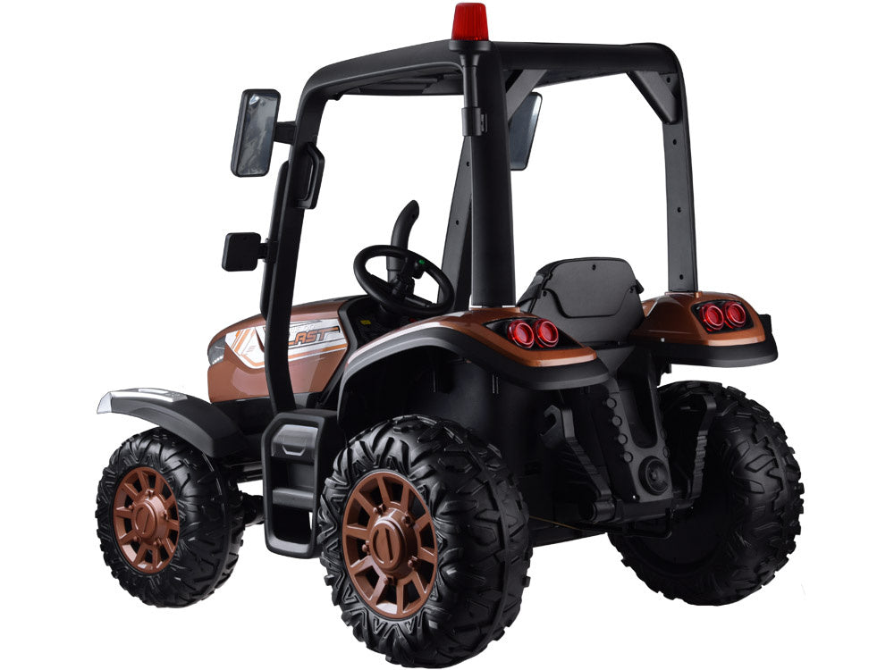 Veliki traktor s prikolicom 4×4 – smeđi