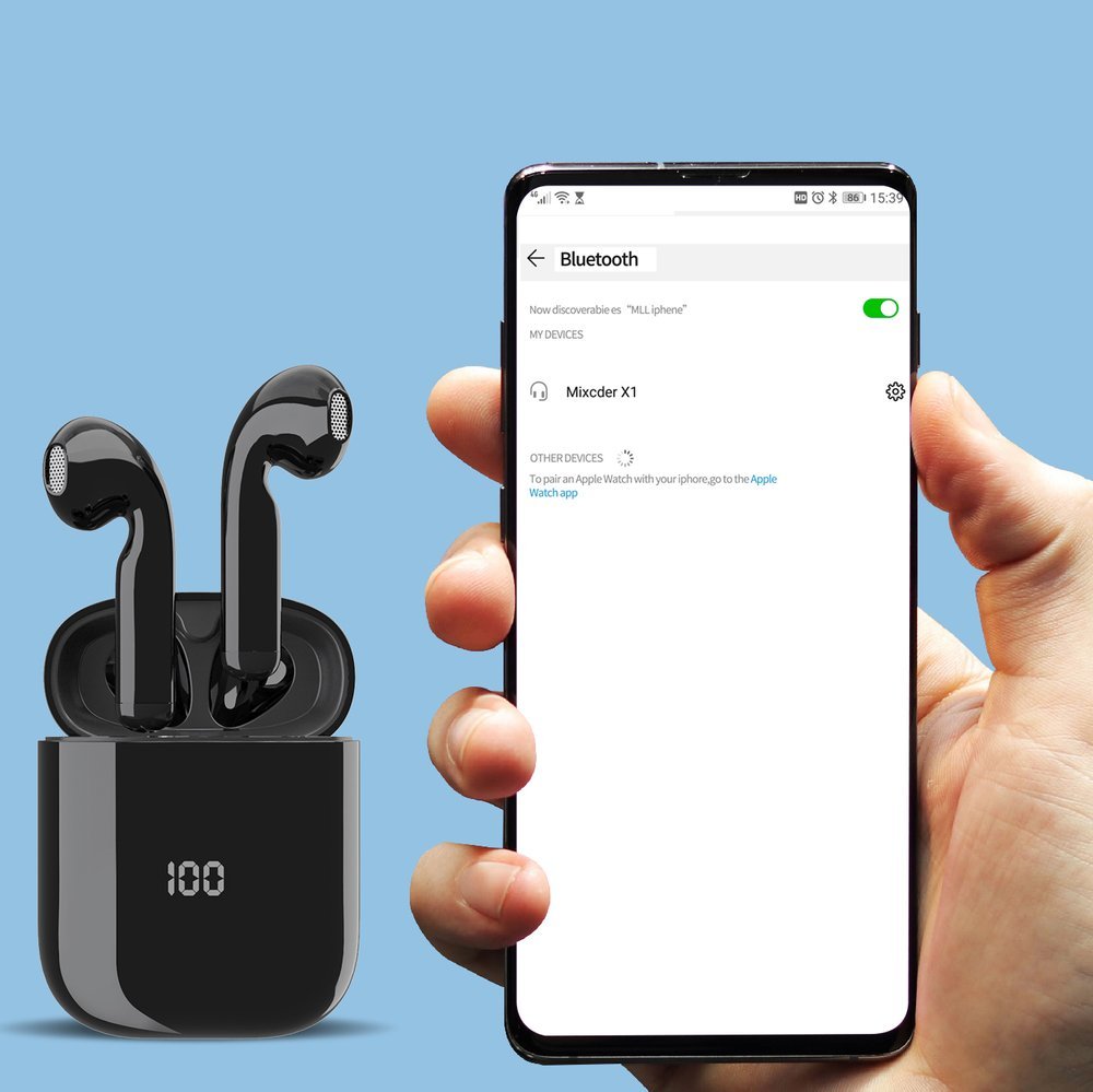 Brezžične Bluetooth slušalke Mixcder V 5.1 TWS črne