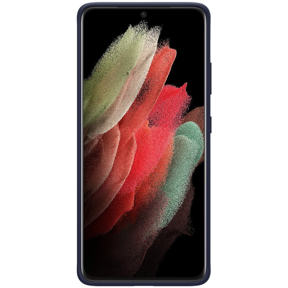 Nillkin Flex Pure Pro tekoči silikonski ovitek za Samsung Galaxy S21 Ultra 5G moder