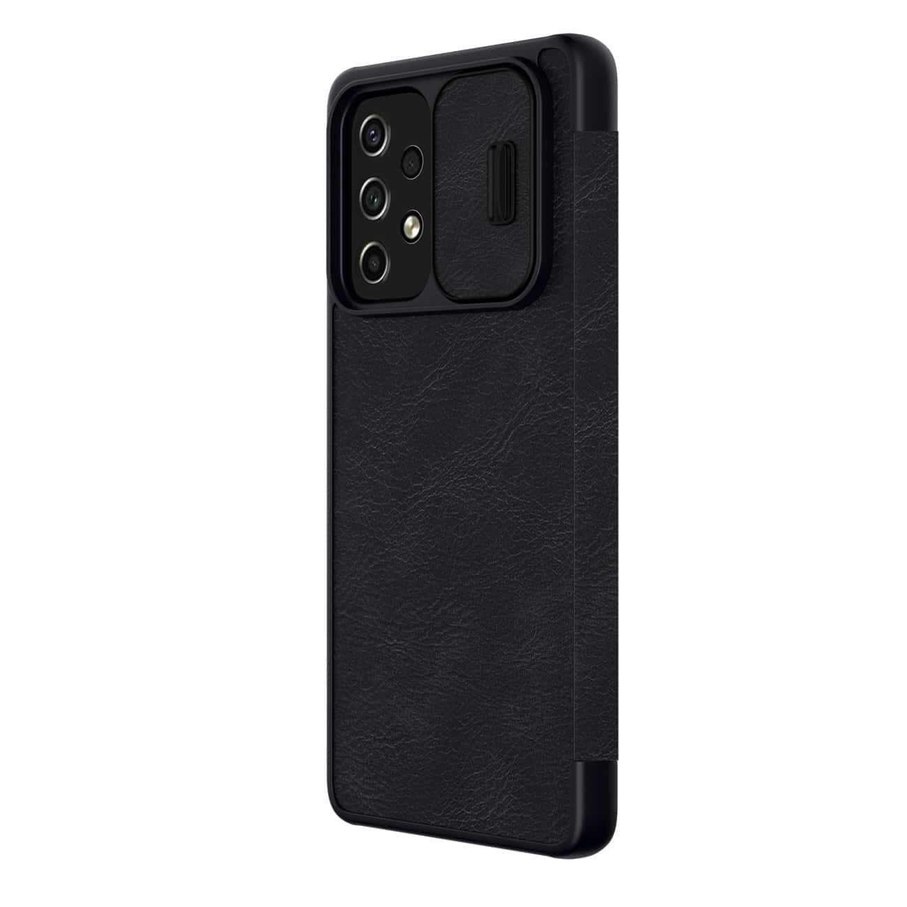 Nillkin Qin Pro usnjena torbica za Samsung Galaxy A53 5G, črna
