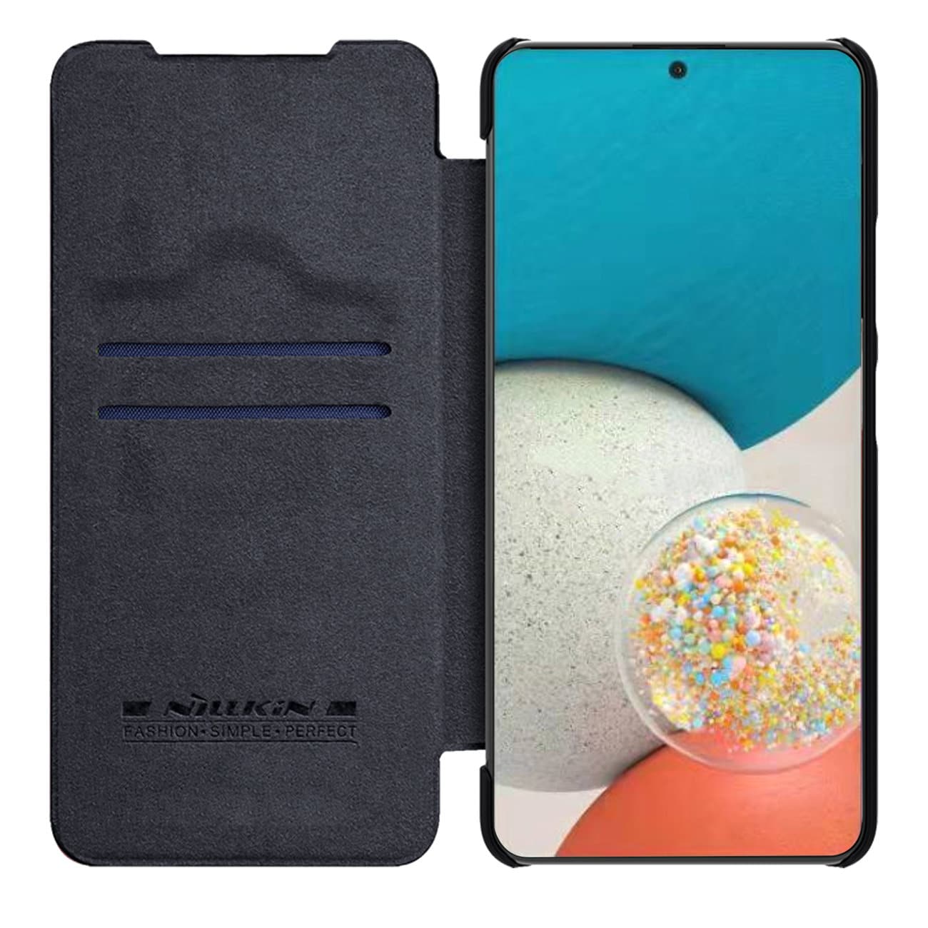 Nillkin Qin Pro usnjena torbica za Samsung Galaxy A53 5G, črna