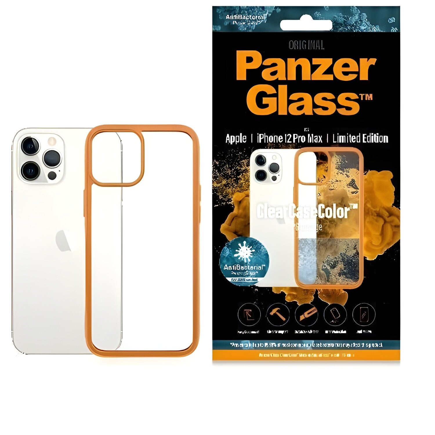 PanzerGlass ClearcaseColor futrola za Apple iPhone 12 Pro Max - Narančasta KP19752