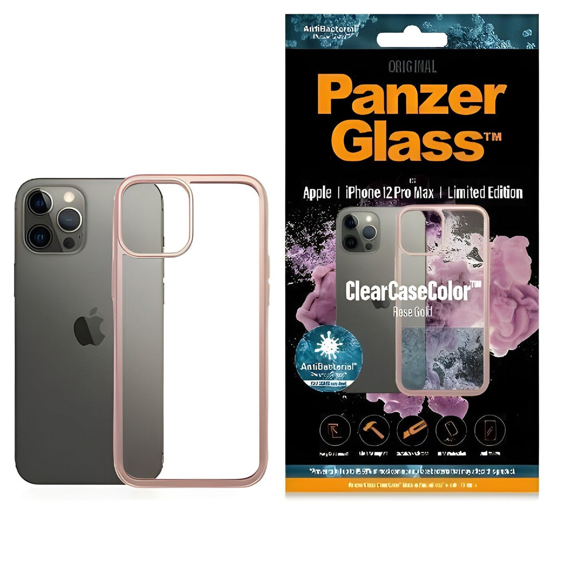 PanzerGlass ClearcaseColor futrola za Apple iPhone 12 Pro Max - Roza